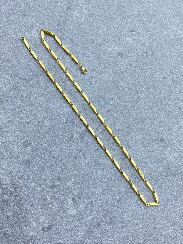 kesme gold model çelik kolye