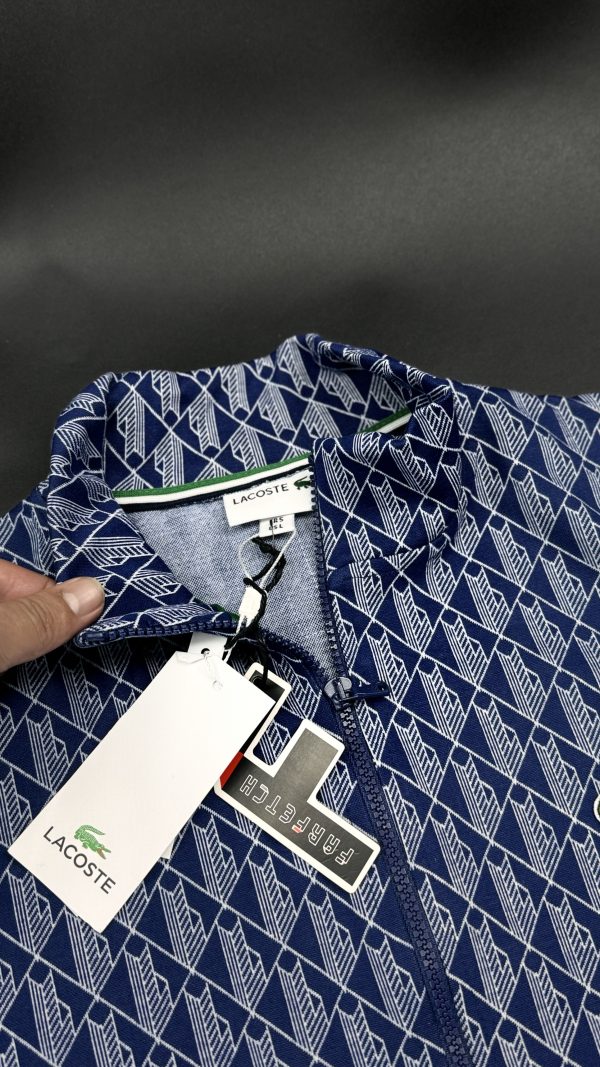Lacoste  Kalın Ribana Mavi Beyaz Eşofman Takımı - Görsel 3