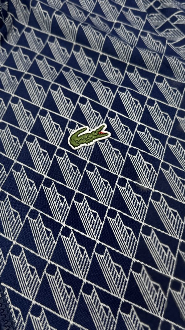 Lacoste  Kalın Ribana Mavi Beyaz Eşofman Takımı - Görsel 4