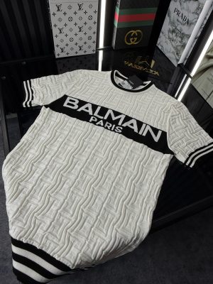 BALMAIN Örme Triko Tshirt