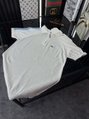 LCST Şeritli Örme Triko Tshirt /Beyaz