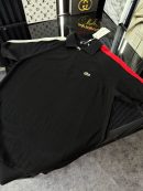 LCST Kırmızı Şeritli Örme Triko Tshirt /Siyah