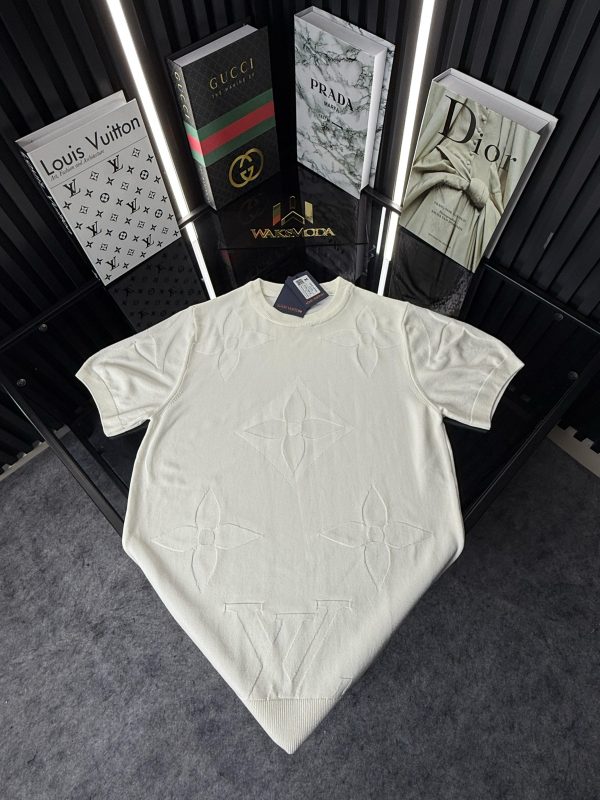 LV Örme Triko Tshirt /Beyaz - Görsel 2