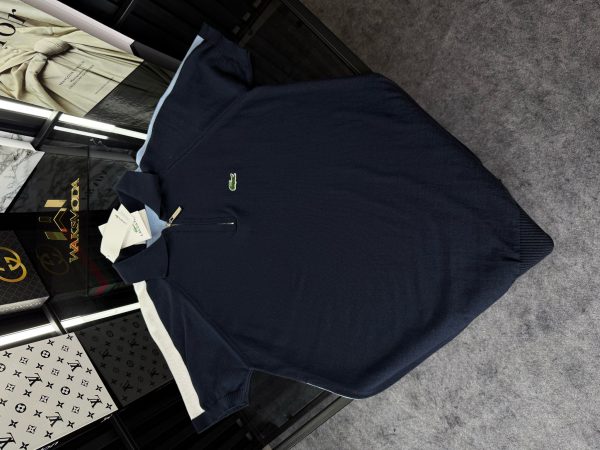 LCST Mavi Şeritli Örme Triko Tshirt /Lacivert - Görsel 4