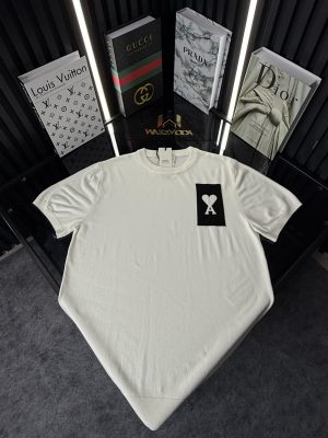 AMİ Örme Triko Tshirt /Beyaz