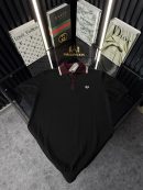 FP Polo Yaka Örme Triko Tshirt /Siyah