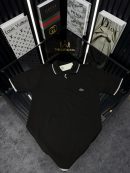 LCST Polo Yaka Örme Triko Tshirt /Siyah