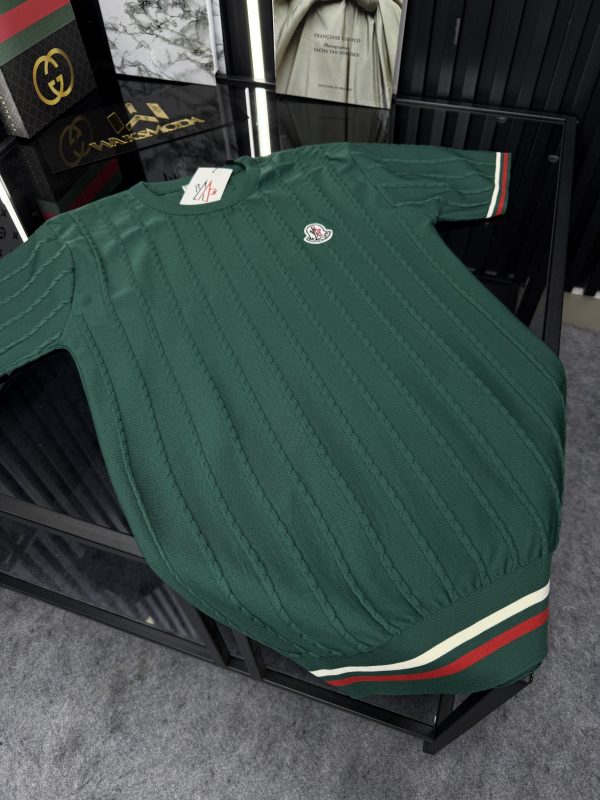 MNCLR Polo Yaka Örme Triko Tshirt /Yeşil - Görsel 2