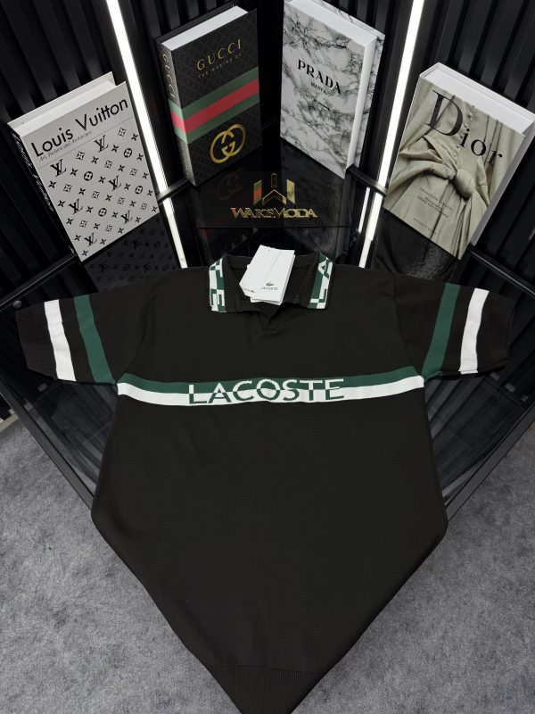 LCST Polo Yaka Örme Triko Tshirt /Siyah