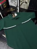 BSS Polo Yaka Örme Triko Tshirt /Yeşil
