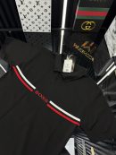 BSS Polo Yaka Örme Triko Tshirt /Siyah