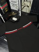 BSS Polo Yaka Örme Triko Tshirt /Siyah