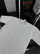 MNCLR Örme Triko Bisiklet Yaka Tshirt  /Beyaz