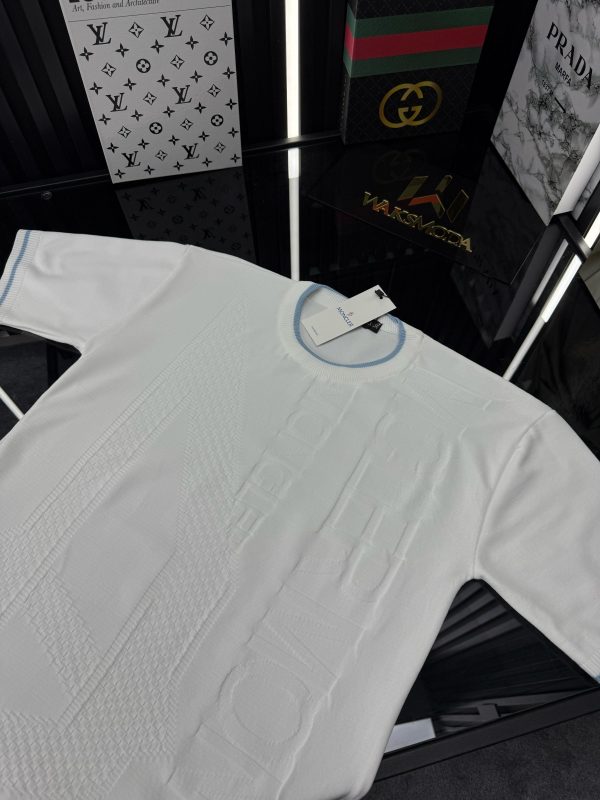 MNCLR Örme Triko Bisiklet Yaka Tshirt  /Beyaz - Görsel 3