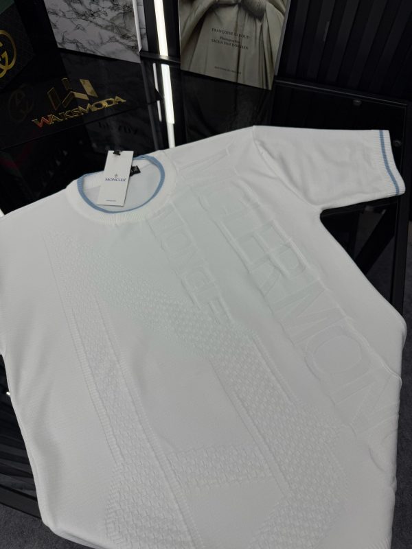 MNCLR Örme Triko Bisiklet Yaka Tshirt  /Beyaz - Görsel 2