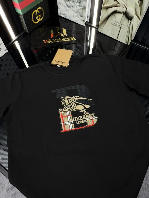 BRBRY Bisiklet Yaka Tshirt /Siyah BB - Görsel 3