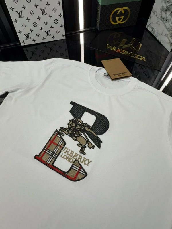 BRBRY Bisiklet Yaka Tshirt /Beyaz BB - Görsel 3