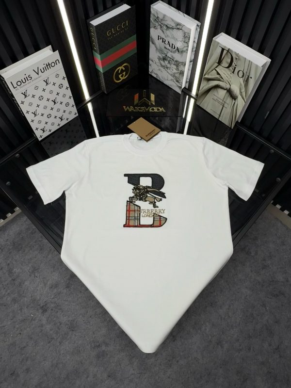 BRBRY Bisiklet Yaka Tshirt /Beyaz BB
