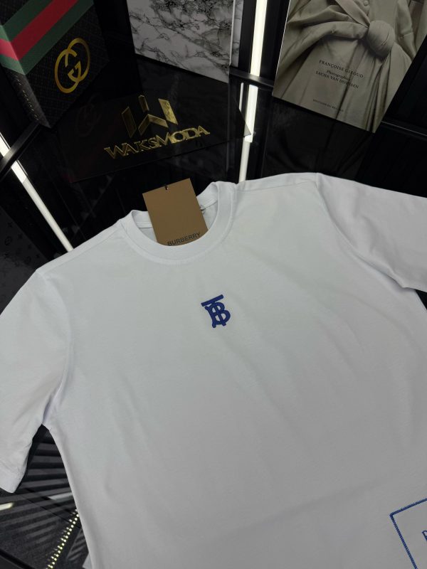 BRBRY Bisiklet Yaka Tshirt M/Beyaz - Görsel 2