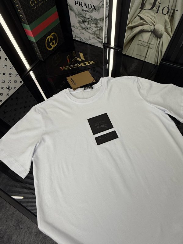 BRBRY Bisiklet Yaka Tshirt  /Beyaz - Görsel 3