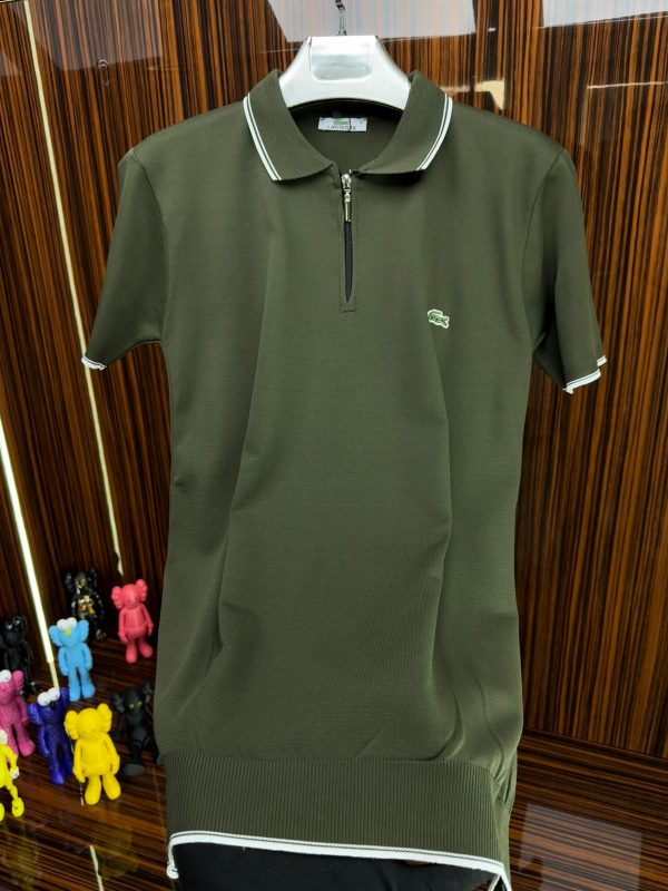 LCST Polo Yaka Örme Triko Tshirt /Yeşil - Görsel 2