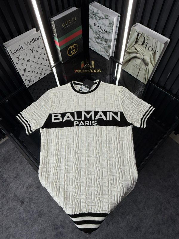 BALMAIN Örme Triko Tshirt - Görsel 3