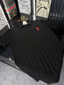 AMİ Polo Yaka Örme Triko Fermuarlı Tshirt /Siyah