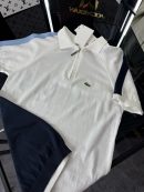 LCST Şeritli Örme Triko Tshirt /Beyaz