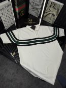PRD Şeritli Örme Triko Tshirt /Beyaz
