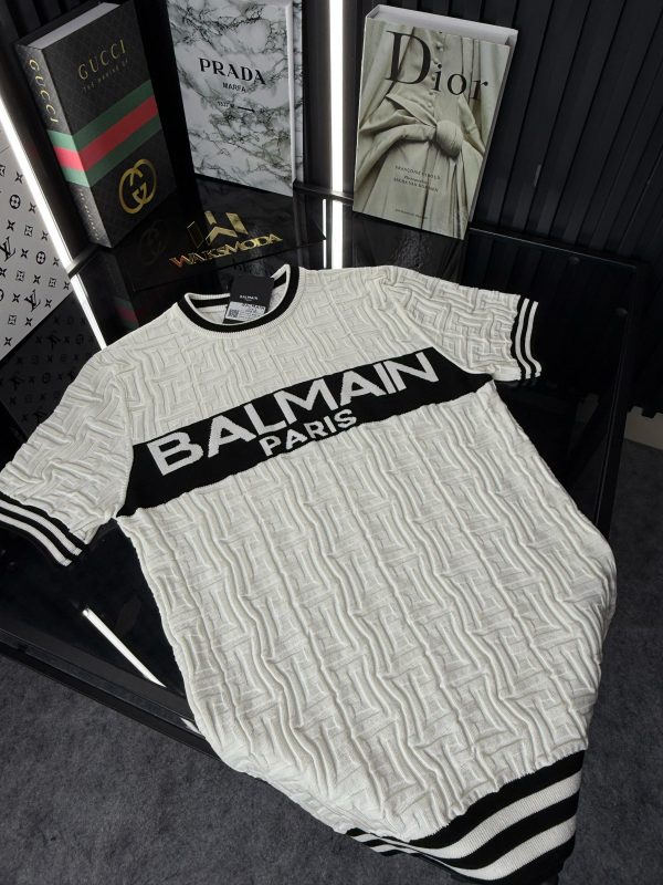BALMAIN Örme Triko Tshirt - Görsel 2