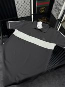 LCST Şeritli Örme Triko Tshirt /Gri