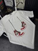 NK Beyaz Bisiklet Yaka Tshirt