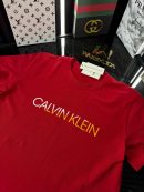 CK Kırmızı Bisiklet Yaka Tshirt