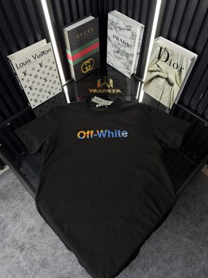 Siyah Bisiklet Yaka Tshirt