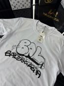 BLNCG Beyaz Bisiklet Yaka Tshirt