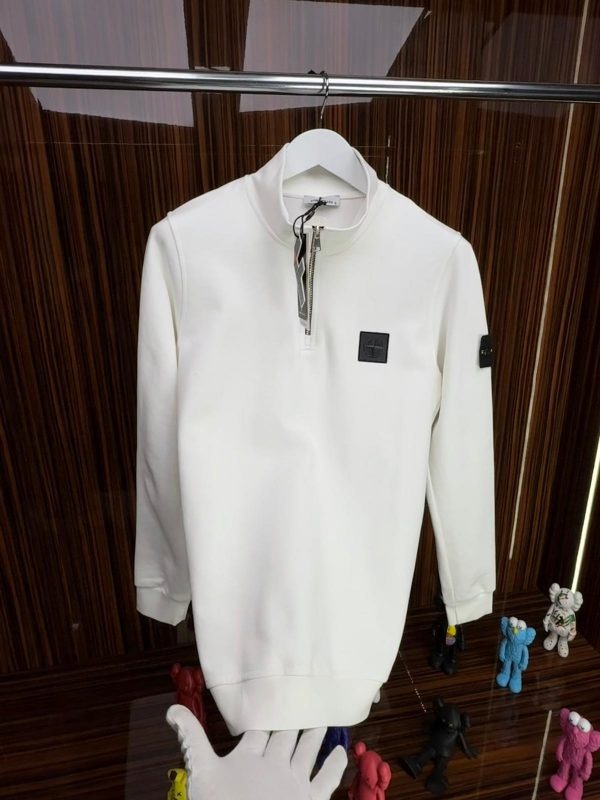 Stone Island Beyaz Örme Triko Kazak - Görsel 2