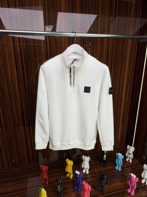 Stone Island Beyaz Örme Triko Kazak