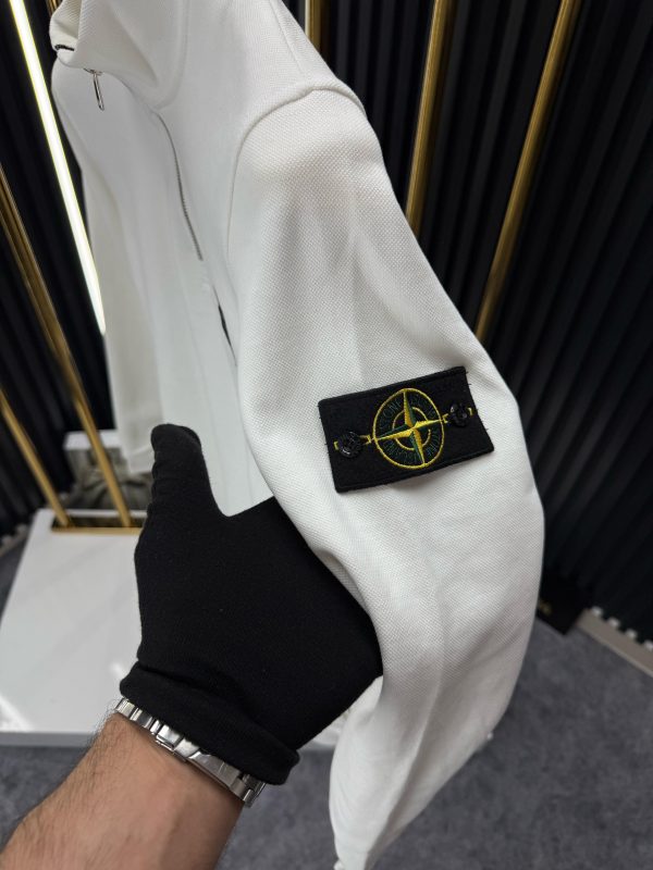 Stone Island Beyaz Örme Triko Kazak - Görsel 5