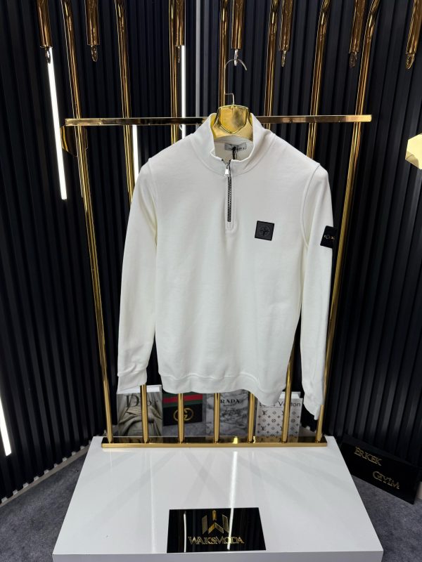 Stone Island Beyaz Örme Triko Kazak