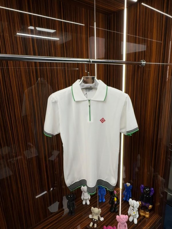 CSBLNC Polo Yaka Örme Triko Tshirt /Beyaz