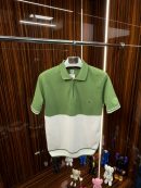 LCST Polo Yaka Örme Triko Tshirt /Yeşil-Beyaz