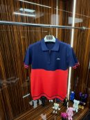 LCST Polo Yaka Örme Triko Tshirt /Lacivert-Kırmızı