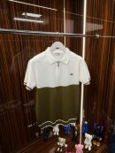 LCST Polo Yaka Örme Triko Tshirt /Beyaz-Yeşil