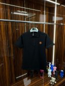HRMS Polo Yaka Örme Triko Tshirt /Siyah