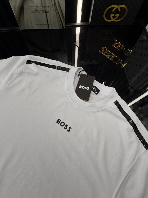 BSS Bisiklet Yaka Tshirt /Beyaz - Görsel 2