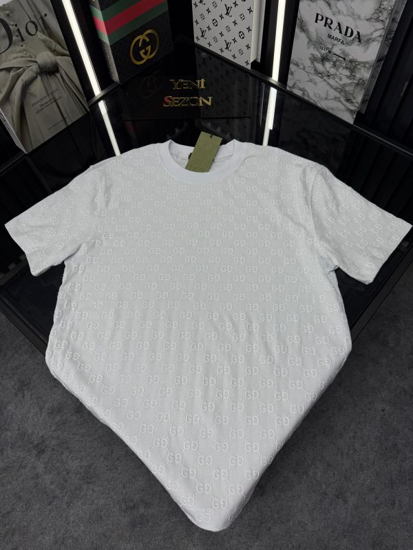 GCC Bisiklet Yaka Tshirt /Beyaz