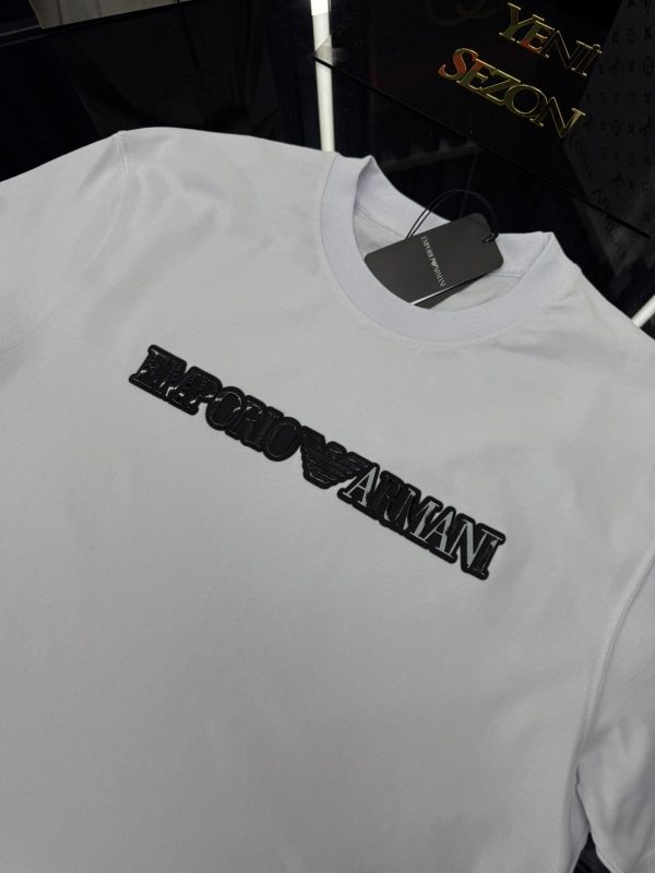 EA Bisiklet Yaka Tshirt /Beyaz - Görsel 3