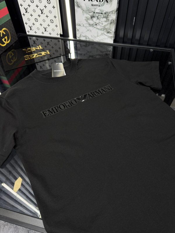 EA Bisiklet Yaka Tshirt /Siyah - Görsel 3
