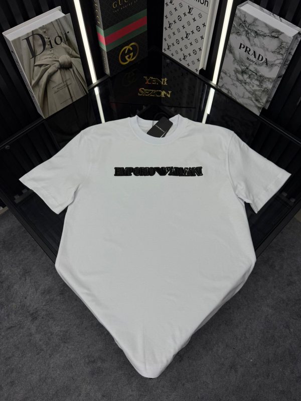 EA Bisiklet Yaka Tshirt /Beyaz