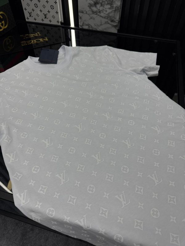 LV Bisiklet Yaka Tshirt /Beyaz - Görsel 2